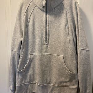 Scuba Oversized half-zip long hoodie